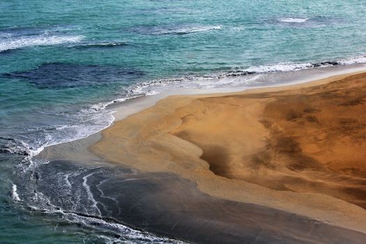 Aerial view of the coast in the Dominican Republic