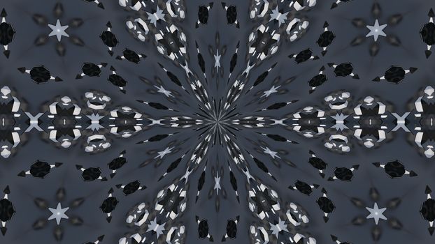 Abstract background kaleidoscope. Digital 3d rendering illustration.