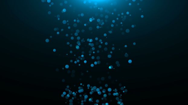 Abstract background with flickering Underwater bubbles. 3d rendering