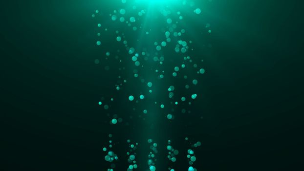 Abstract background with flickering Underwater bubbles. 3d rendering