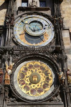 Astronomical clock Orloj at Old Town Square in Prague, Czech Republic