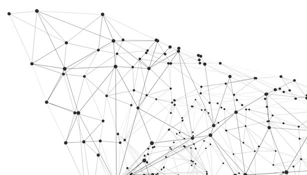 Concept of Network or Internet Communication. 3d illustration. White background