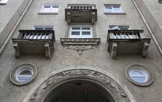 Top of an old house in Vilnius, Lithuania