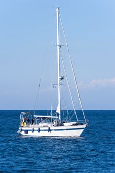 sailing boat cruise in the greek sea 