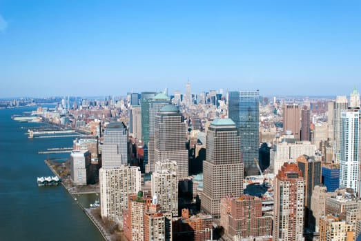 aerial view of new york city