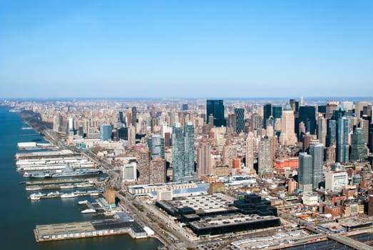 aerial view of new york city