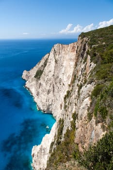 very high cliff and beautifull blue sea 