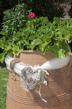 beautiful decoration of a garden for the wedding day