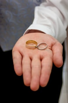 close up of wedding rings