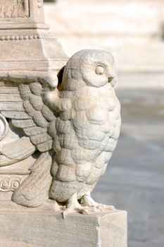 ancient greek sculpture on marble in the city of Athens