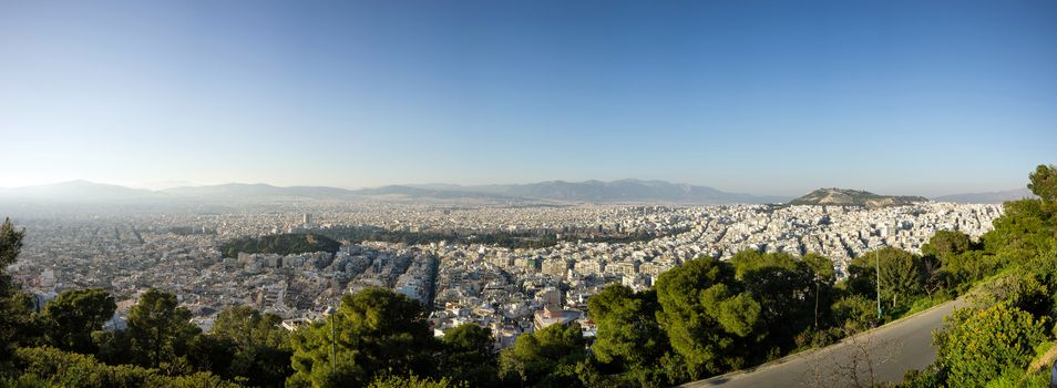 panoramic view of Athens from lycabetus hill