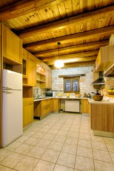 luxury kitchen of a traditional style decoration villa