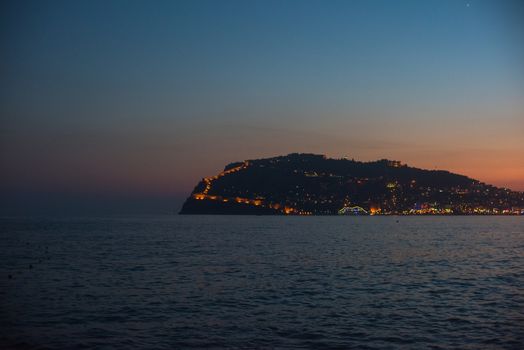 Evening at Alanya coast, Turkey