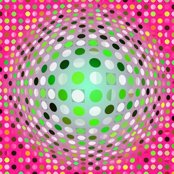 Illustration of a colorful digital artwork dots