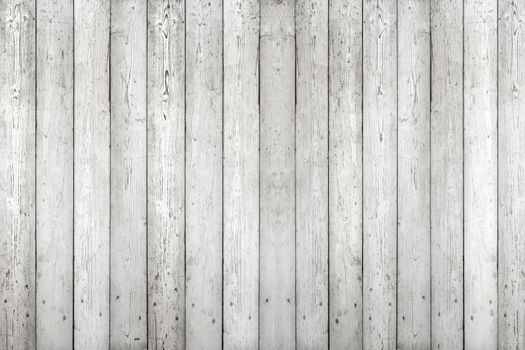White wooden boards with texture as background. White planks