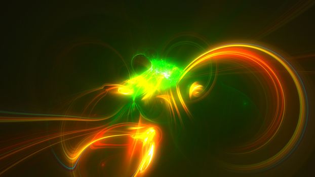 Abstract fractal light background. Digital 3d rendering backdrop. 8K resolution