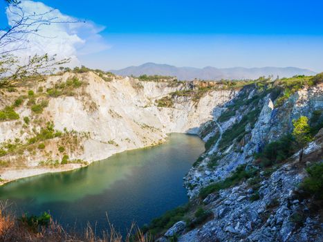 Beautiful grand canyon with blue sky in thailand