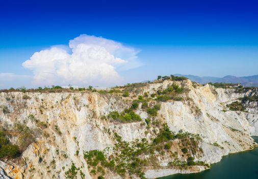 Beautiful grand canyon with blue sky in thailand