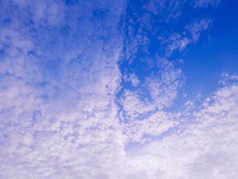 Many clouds on blue sky background