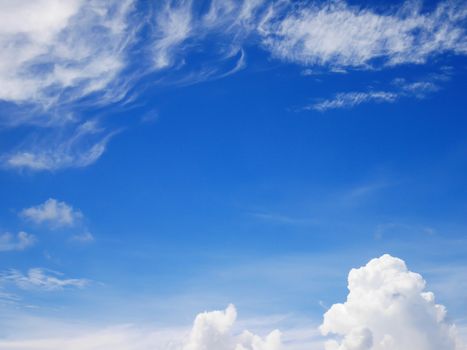 Beautiful blue sky and cloud background