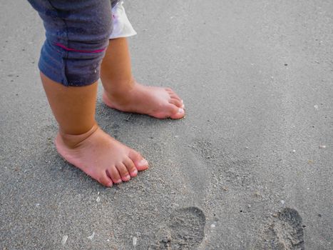 Asia baby toddler on the beach