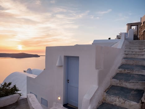 Panoramic view of the volcano of Santorini island in Cyclades,Greece