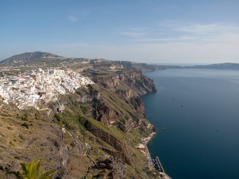 View of fira in Santorini island in Cyclades,Greece