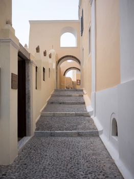 Street in Santorini island in cyclades of Greece