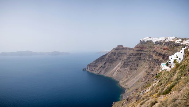 View of fira in Santorini island in Cyclades,Greece