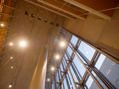 Athens, Greece - January 1,2017: The interior of the Foundation of Stavros Niarchos, culture center in Athens, Greece