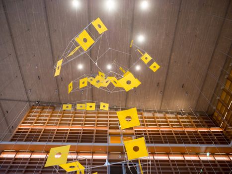 Athens, Greece - January 1,2017: The interior of the Foundation of Stavros Niarchos, culture center in Athens, Greece