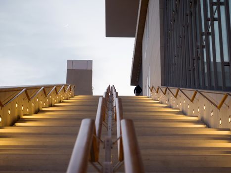 Athens, Greece - January 1,2017: Foundation of Stavros Niarchos culture center architecture design 