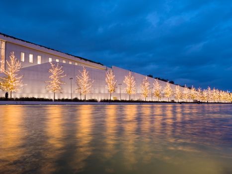 Athens, Greece - January 1,2017: Foundation of Stavros Niarchos culture center architecture design 