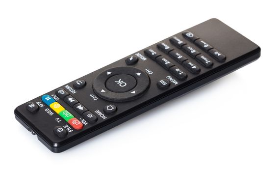 electronic control panel on white isolated background