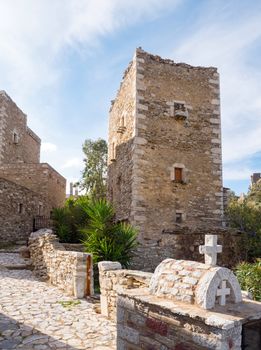 Medieval village Vathia in the Mani region, Peloponnese, Greece