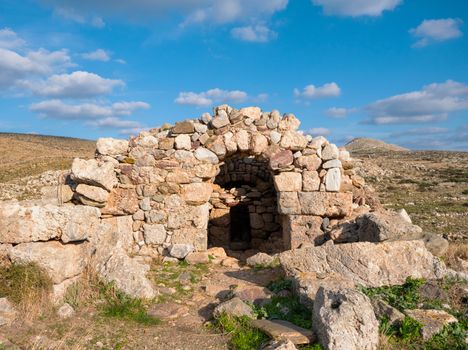 Necromancy of Poseidon in Cape Matapan or Tainaron in Mani, Peloponnese, Greece