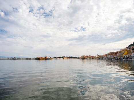 Githeio town with beautiful houses in the port, Laconia Peloponnese,Greece