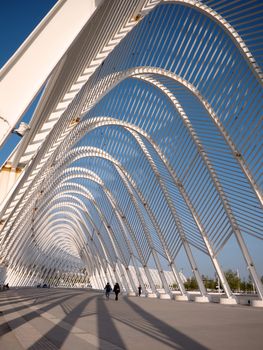 ATHENS, GREECE - APRIL 4, 2016: Calatrava's construction complex in Athens, OAKA Olympic Stadium