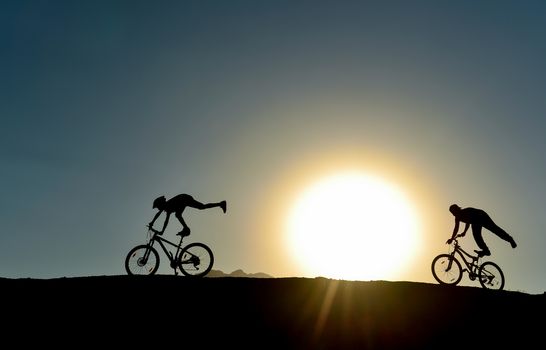 Different style bike riding