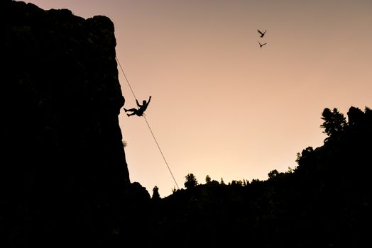 adventurous and free climber