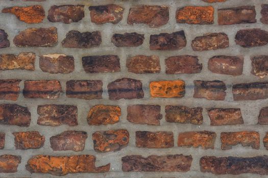 Red brick wall texture Grunge background, can be used in interior design.
