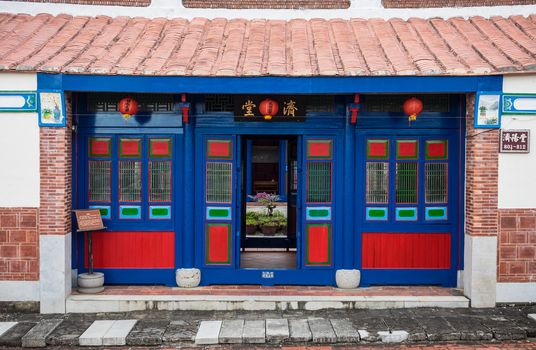 Traditional chinese building seen at Youth Center at Kenting, Taiwan