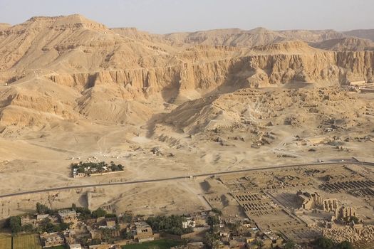 A bird's eye view of the ancient Egyptian sights and terrain