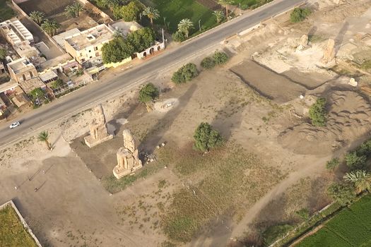 A bird's eye view of the ancient Egyptian sights and terrain