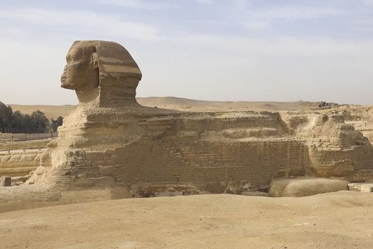 The Great Sphinx. Egyptian Sphinx. The seventh wonder of the world. Ancient megaliths