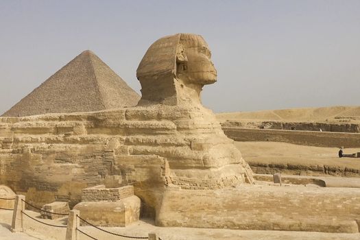 The Great Sphinx. Egyptian Sphinx. The seventh wonder of the world. Ancient megaliths