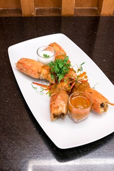 Fried Tiger River Prawn with Red Curry Paste Chu Chee Kung