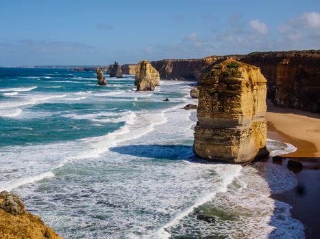 Beautiful view of Twelve Apostles, famous landmark along the Great Ocean Road, Australia