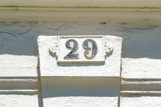 Cast iron house number twenty nine (29)