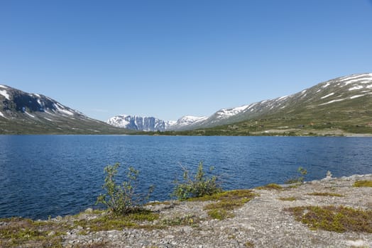 The famous road in Norway also called road 51 or the bygdin vegen near Bismo